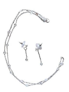18 inch Hand crafted Austrian Crystal  Necklace and Earring Set